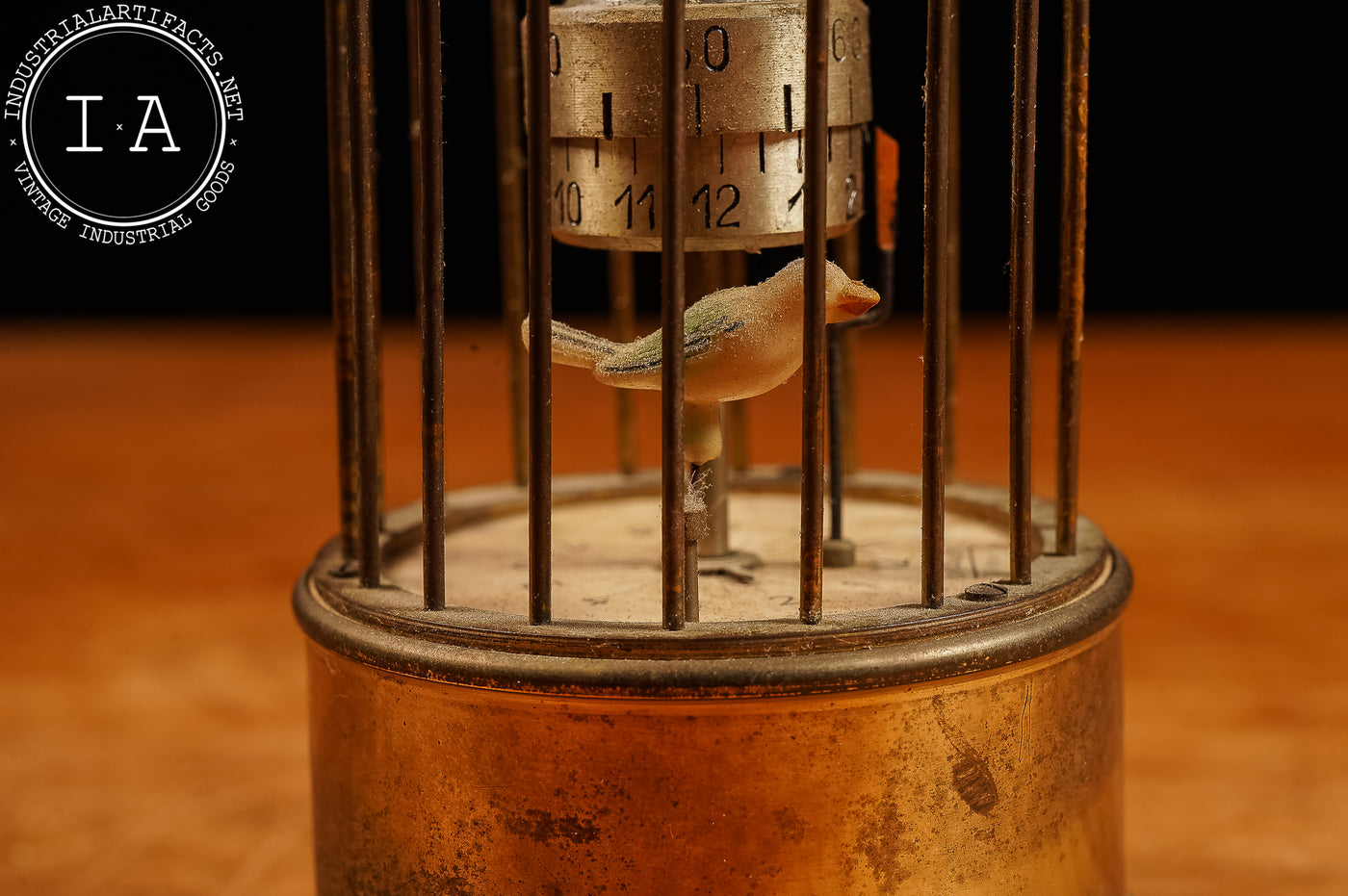 Early 20th Century J. Kaiser G.M.B.H. Bird Cage Clock