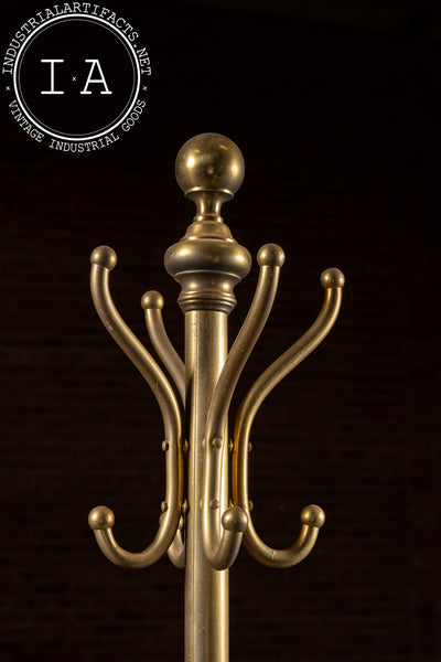 Antique Brass Barbershop Coat Tree
