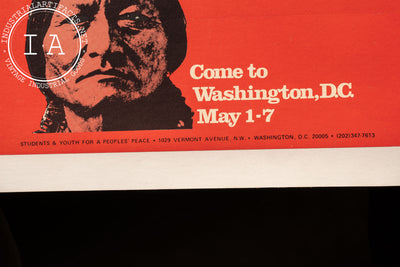 c. 1971 Linen-Mounted May Day Sitting Bull Poster