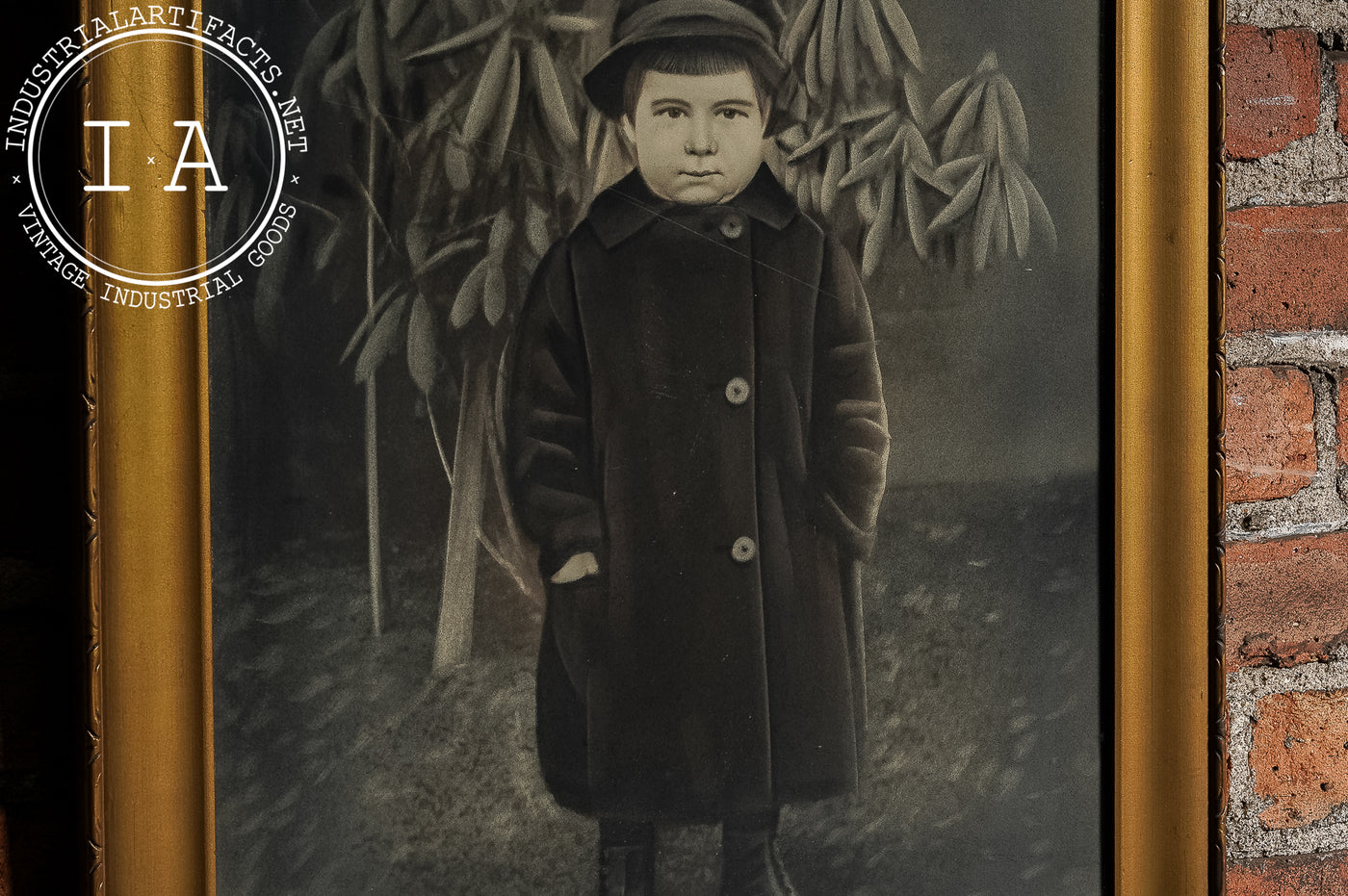 Early Charcoal Illustration Of Child In Coat