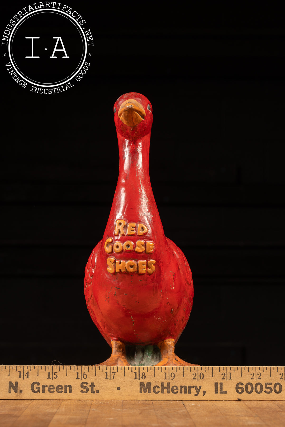 Antique Red Goose Shoes Advertising Statue – Industrial