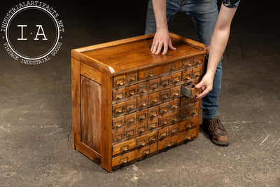 Early Wooden Small Parts Cabinet