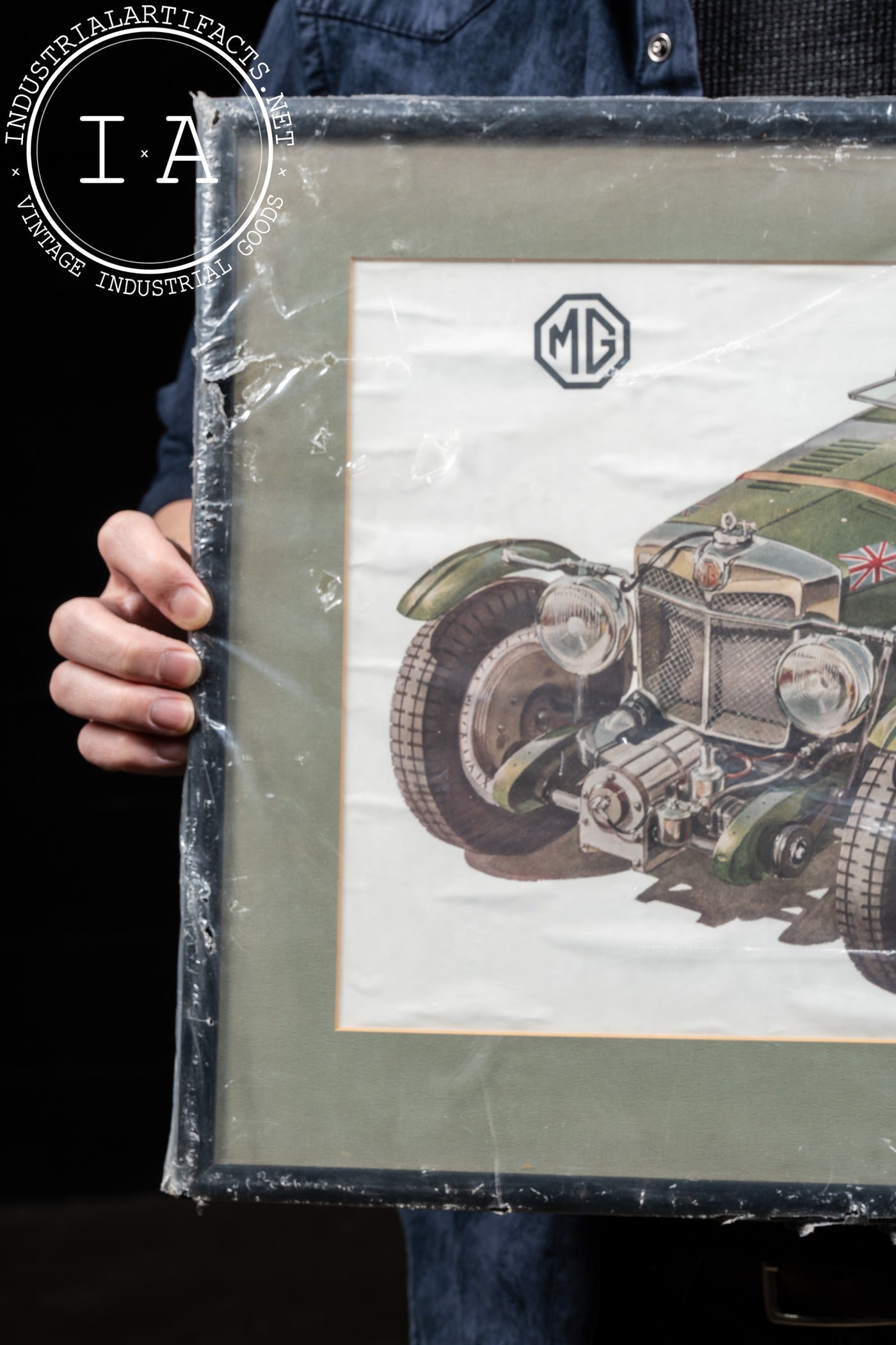 Vintage Framed M.G. Concept Car Art Illustration