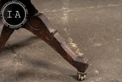 Antique Adjustable Rolling Dental Chair by O.C. White