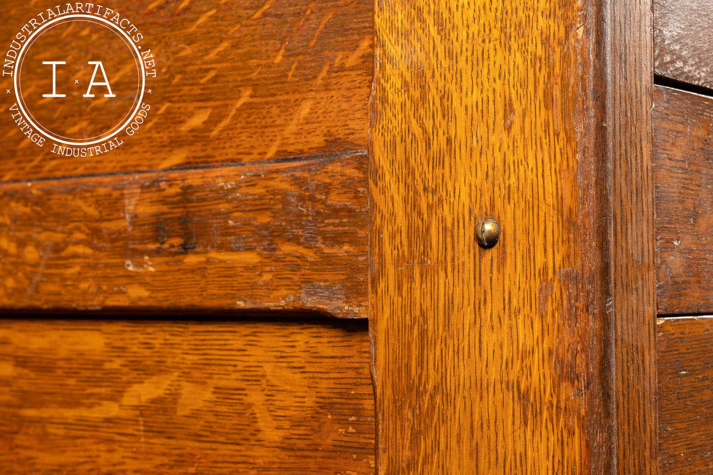 Large Antique Tiger Oak Flat File