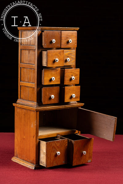 Vintage Folk Art Wooden Cabinet