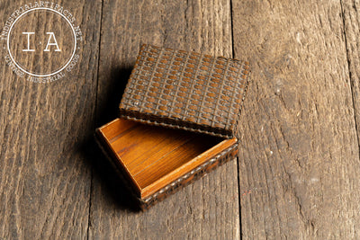 Mid-Century Copper Mesh Smoking Set with Woven Motif Handles