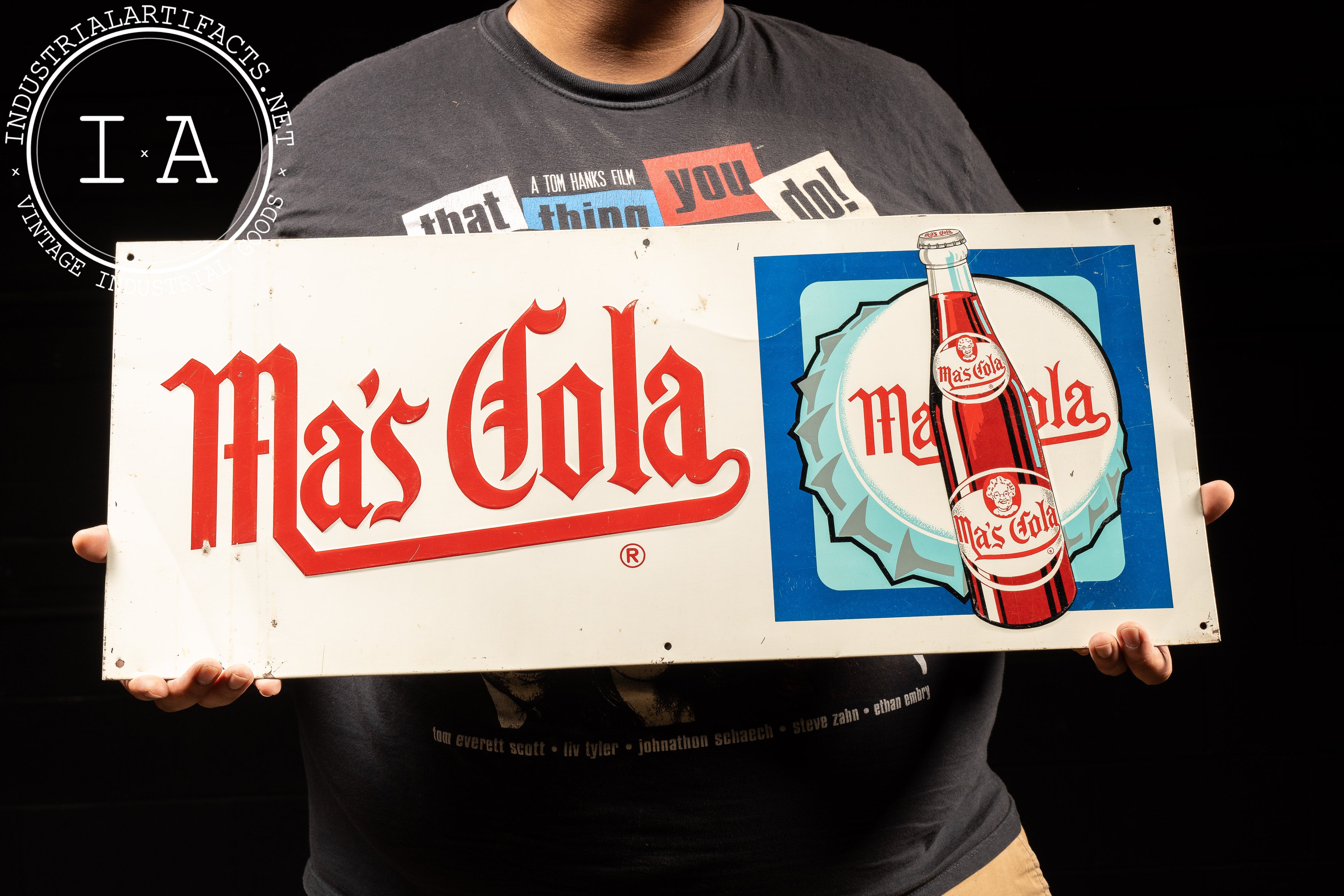 Vintage Ma's Cola Embossed Tin Litho Advertising Sign – Industrial ...