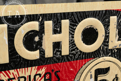 Vintage Nichol Cola Embossed SST Advertising Sign