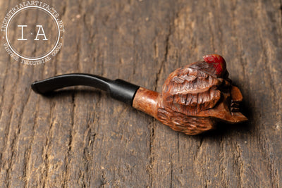 Vintage Carved Briarwood Devil Pipe