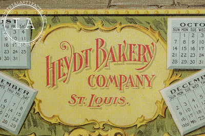 Framed 1906 Advertising Calendar – Heydt Bakery Company, St. Louis