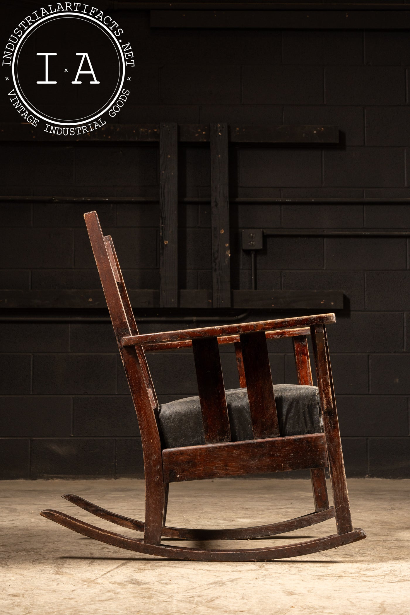 c. 1920 Upholstered Arts And Crafts Rocking Chair