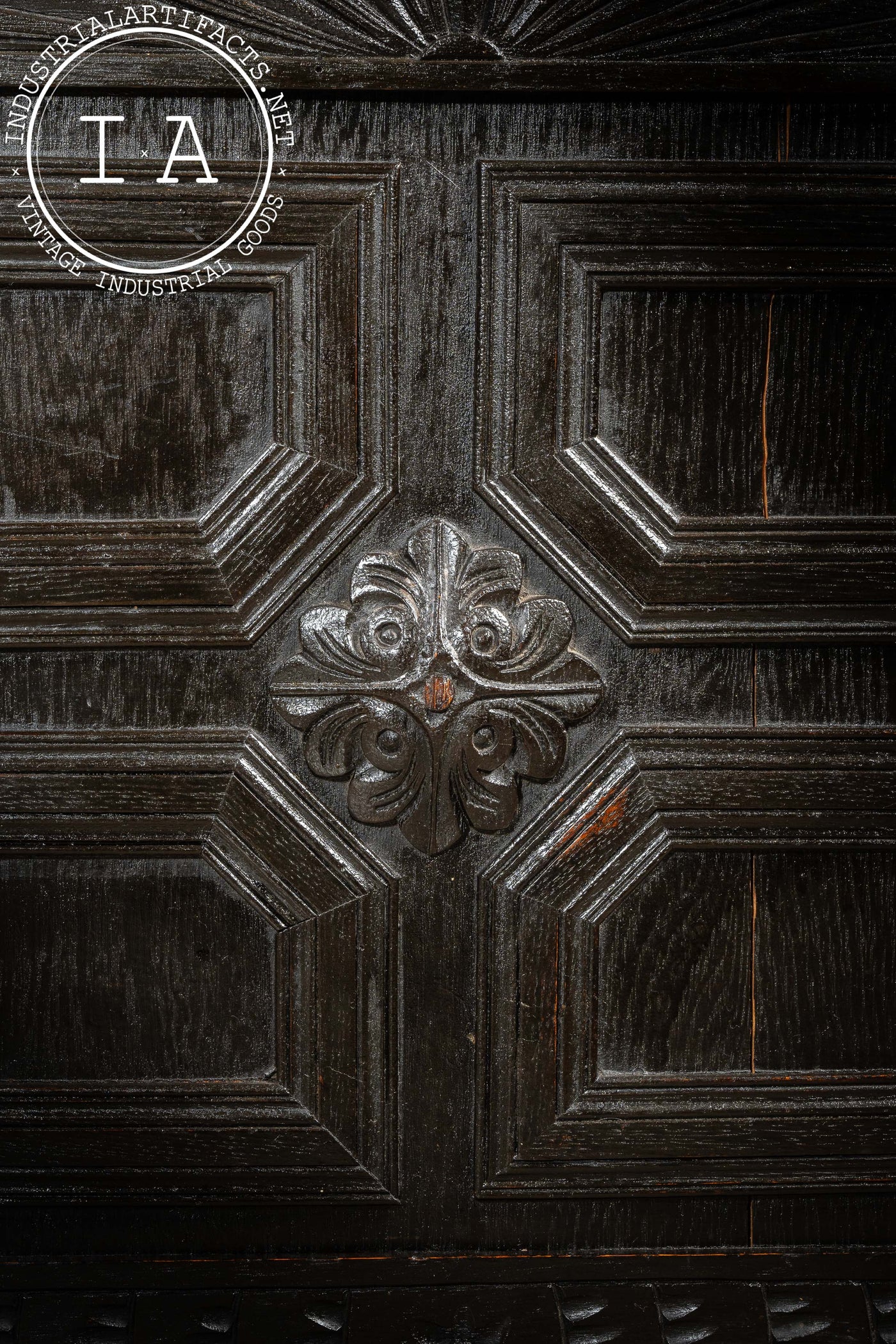 Late 19th Century English Ebonized Oak Hutch