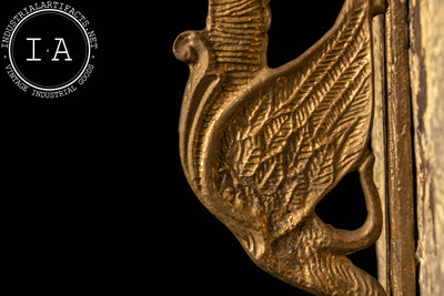 Ornate Cast Brass Phoenix Coat Hook