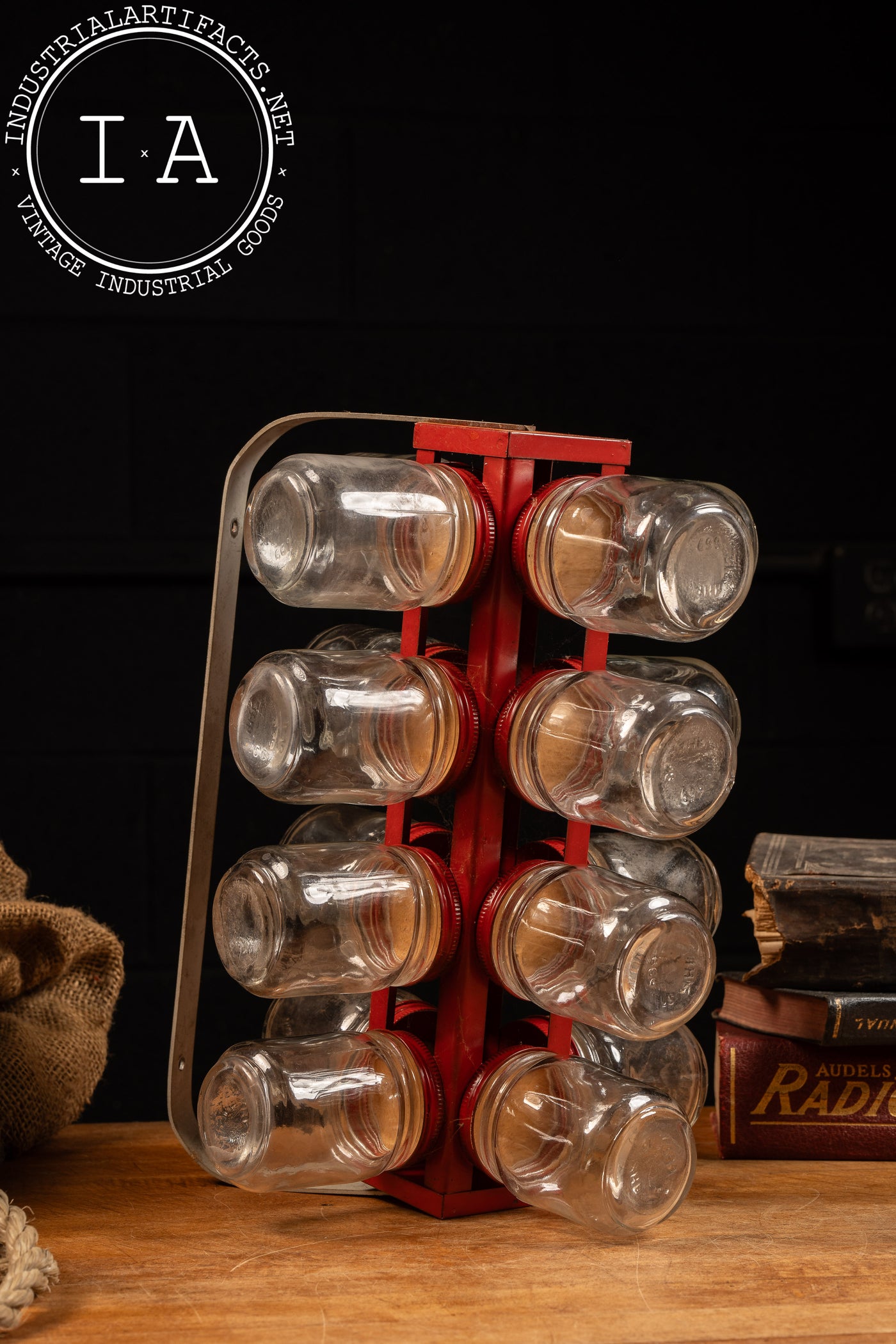 Bell Jar Racks Vintage Rotating 12-Jar Rack – Industrial Artifacts