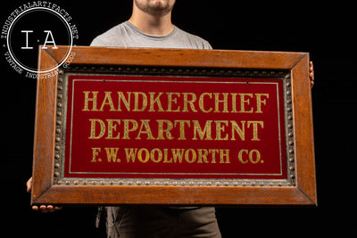 Early 20th Century ROG Woolworth's Department Store Sign