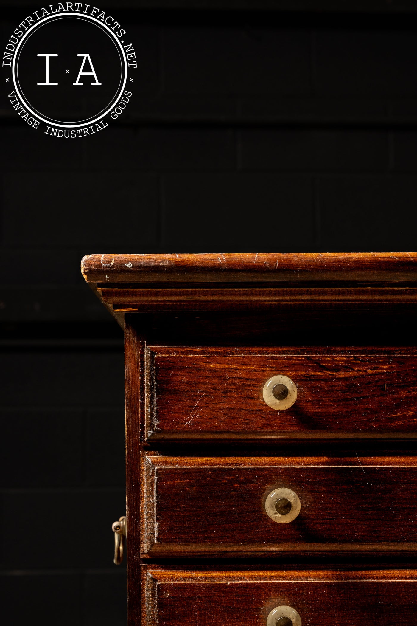 Vintage Wooden Side Table Cabinet