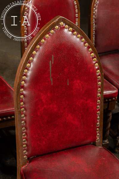 Set of Nine Gothic Revival Dining Chairs