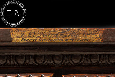 Late 19th Century Oak Tramp Art Screw Cabinet by J. D. Warren