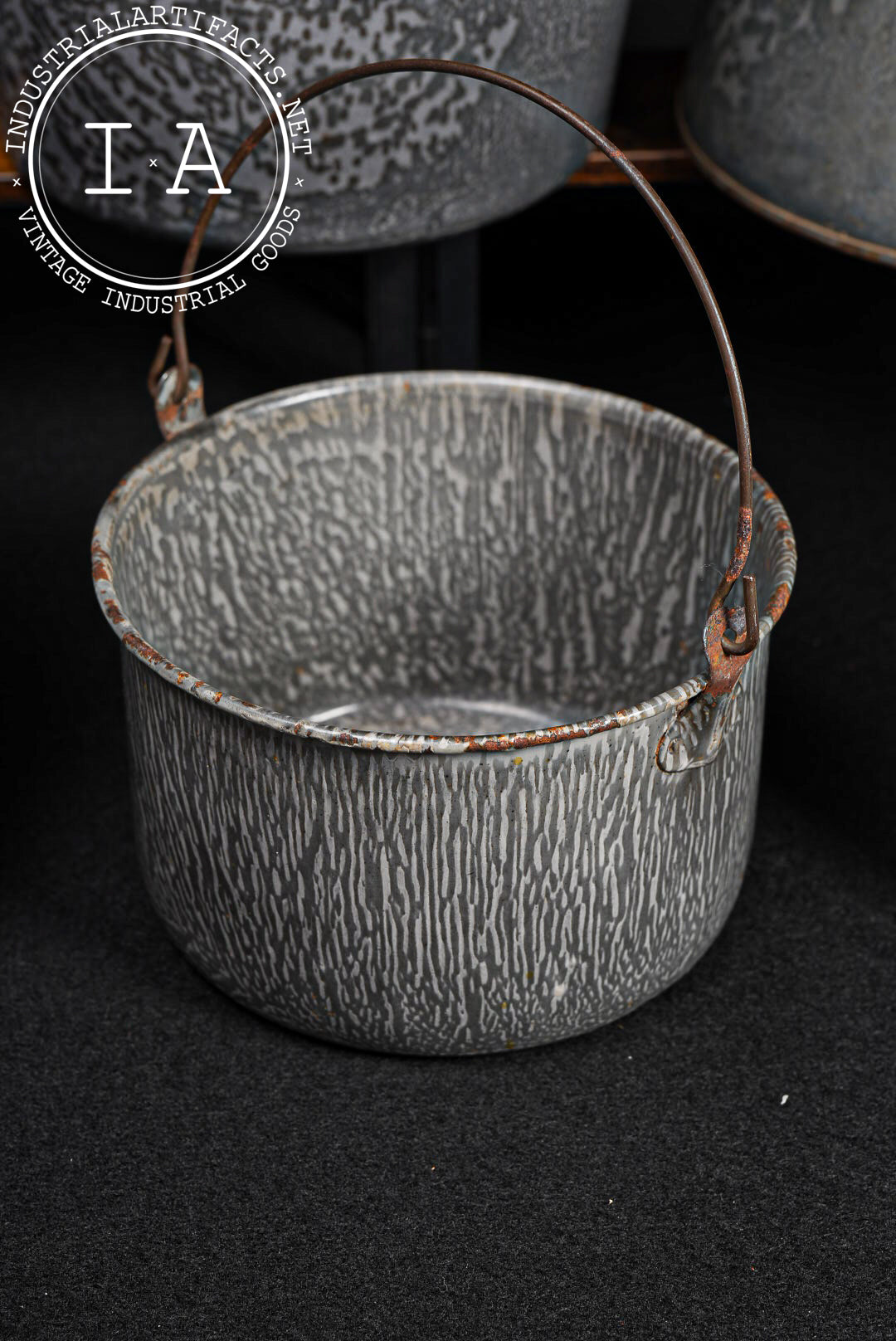 Vintage Six-Piece Graniteware Kitchen Set