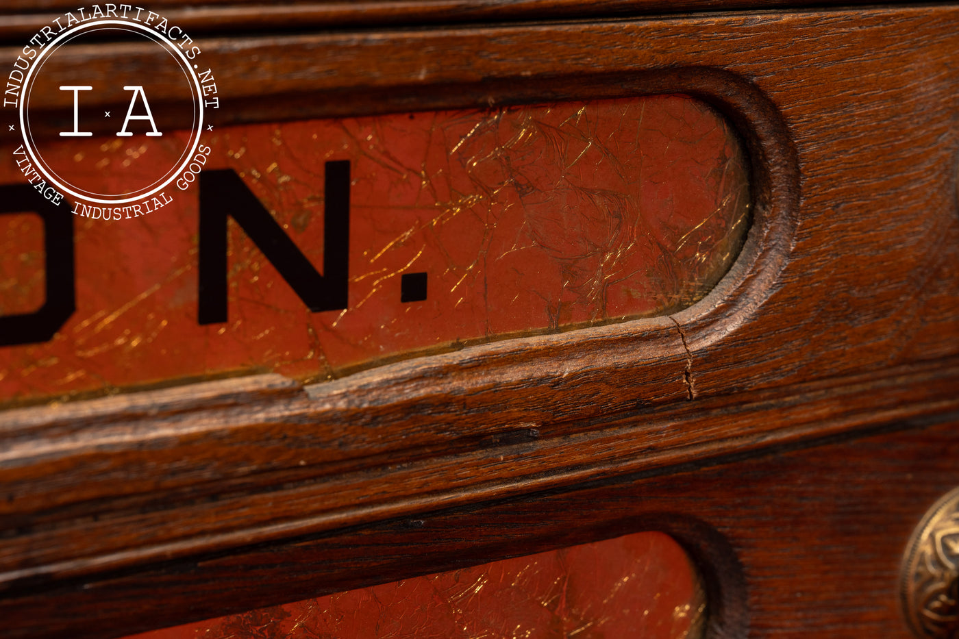 Late 19th Century Mercantile Countertop Wooden Spool Cabinet