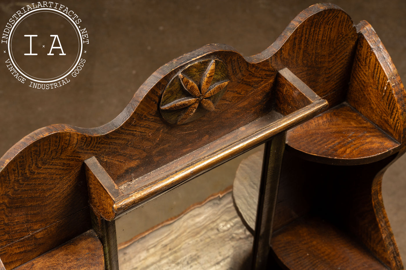 19th Century Oak Desktop Bureau with Japanned Hardware