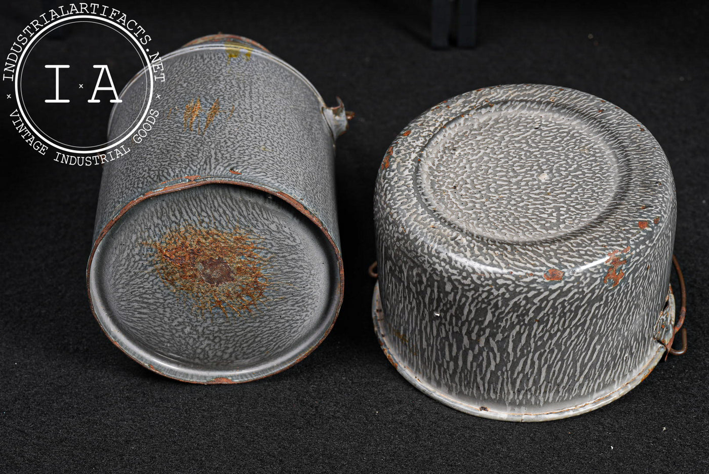 Vintage Six-Piece Graniteware Kitchen Set