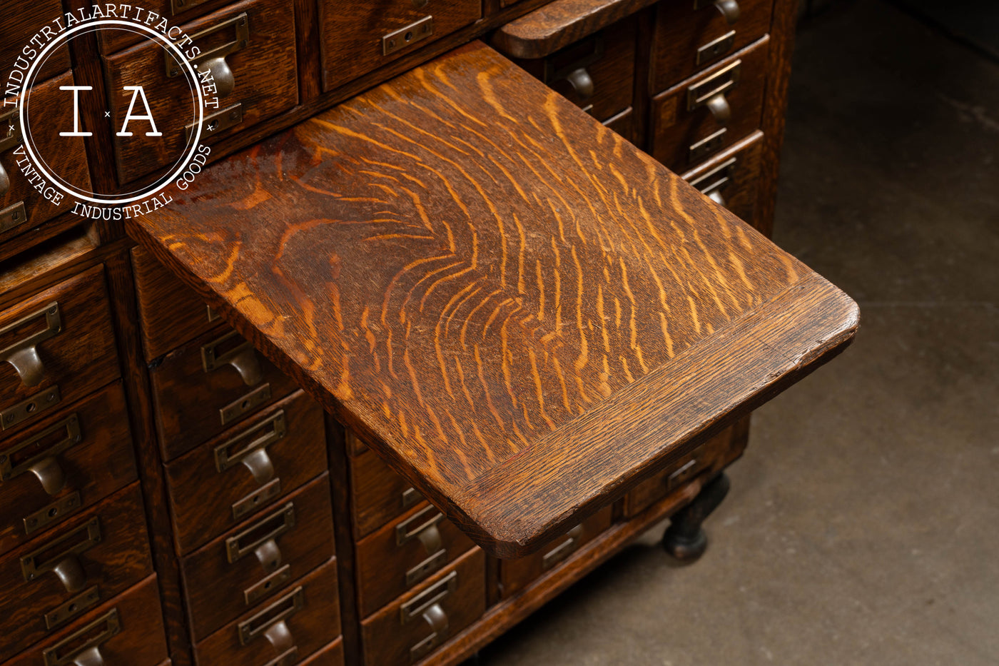 Massive Early 20th Century 187-Drawer Maple Card Catalog