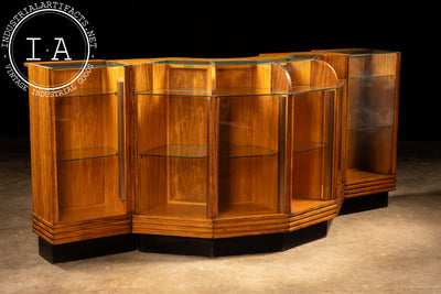 Art Deco Lighted Oak Display Counter