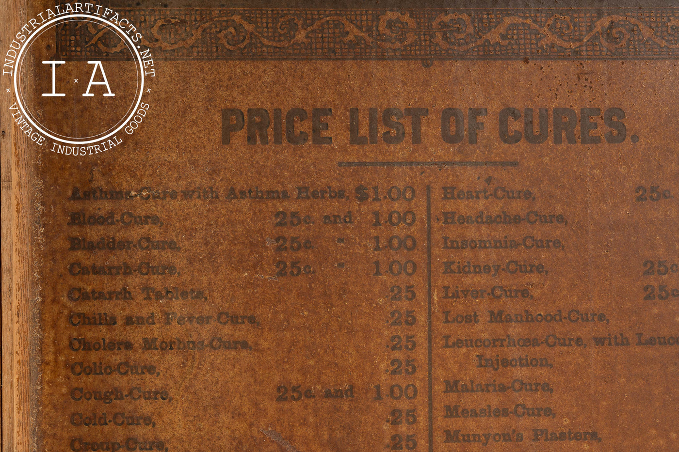 Late 19th Century Munyons Homeopathic Remedies Apothecary Cabinet