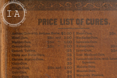 Late 19th Century Munyons Homeopathic Remedies Apothecary Cabinet