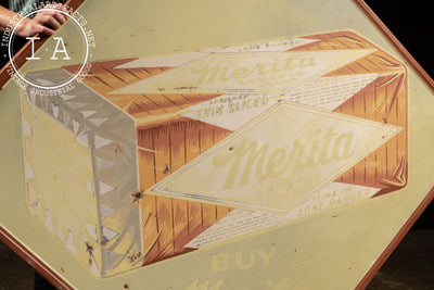 Large Merita Bread Tin Advertising Sign