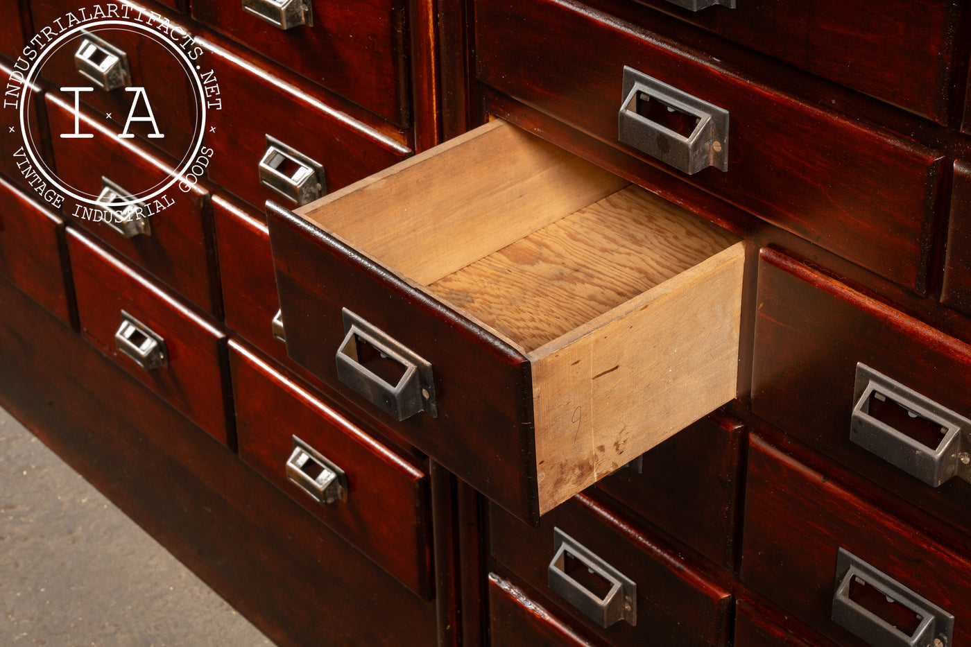 Massive Early 20th Century Double Apothecary Cabinet Set by W. B. McLean