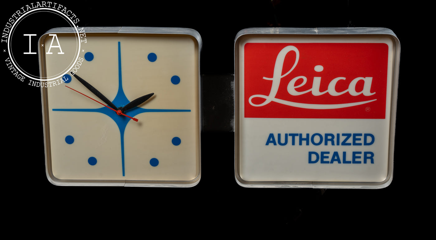 Vintage Leica Cameras Lighted Dealer Advertising Clock