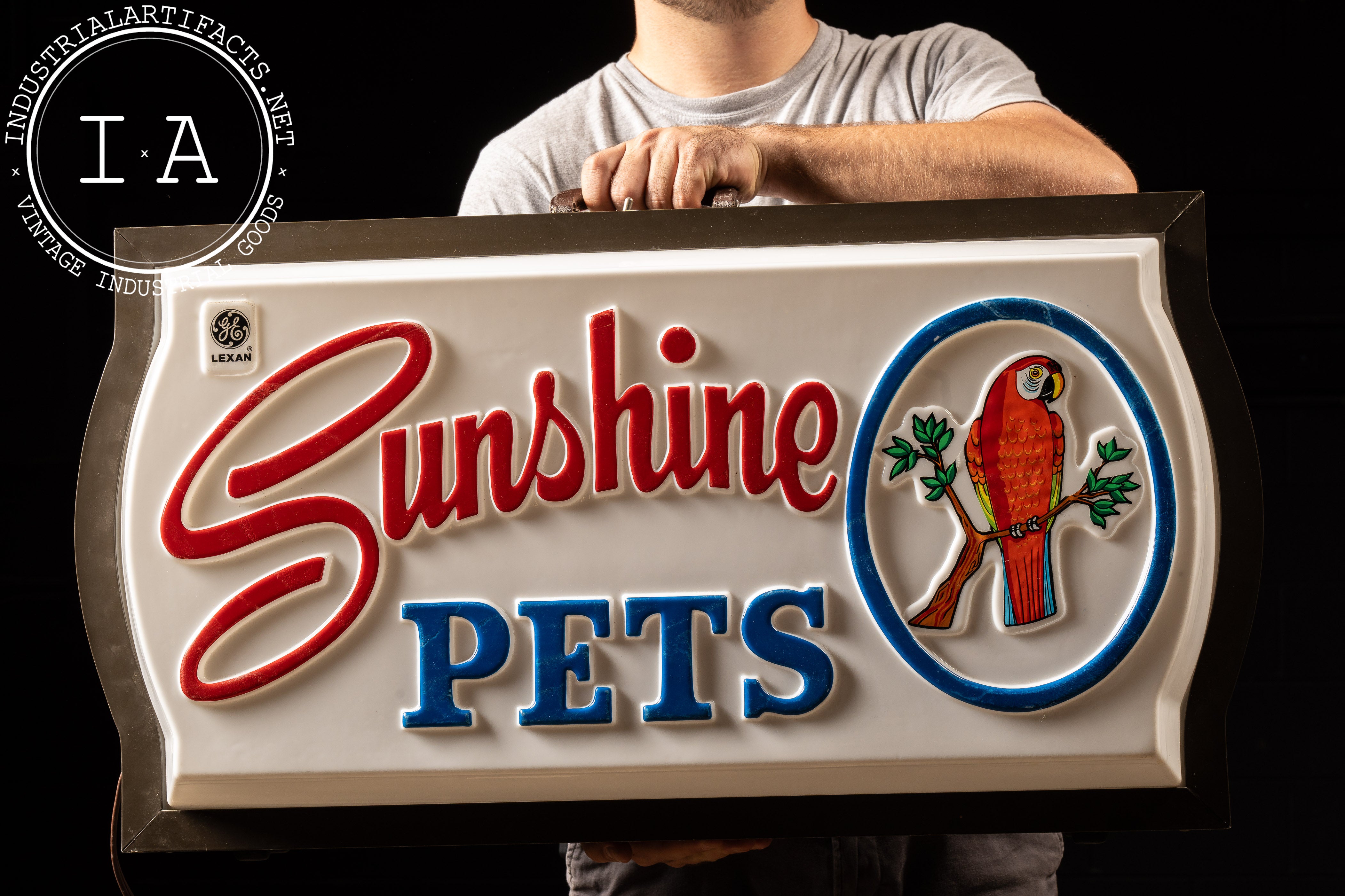 Lexane Sign Vintage Double-Sided GE Lexan Lighted Sign Salesman Sample – Industrial ...