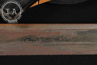 Vintage Cast Iron and Wood Miter Box with Saw by Penncraft