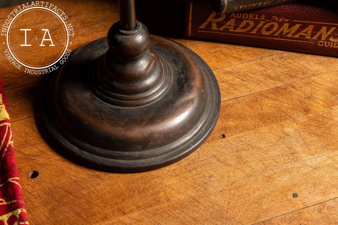 Antique Japanned Copper Store Banner Display