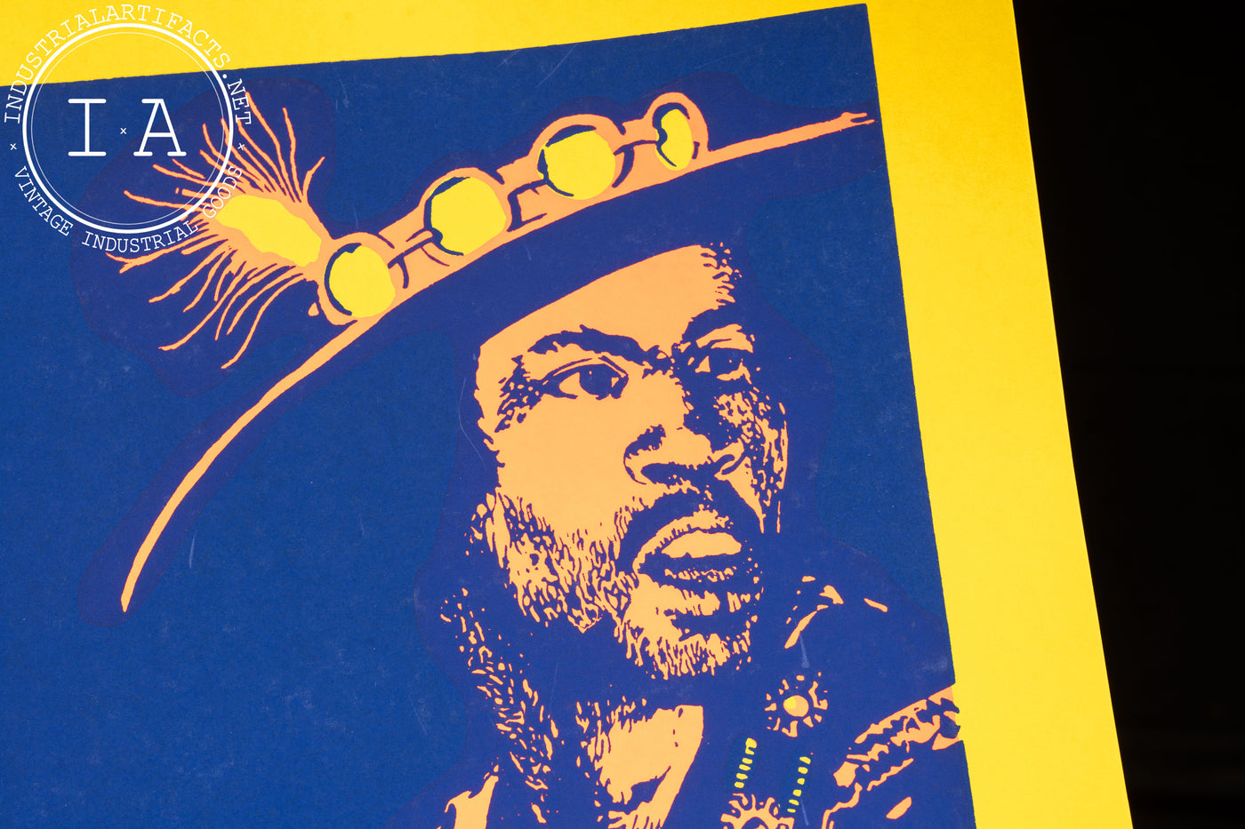 1971 Jimi Hendrix "Are You Experienced?" Black Light Print by Pro Arts