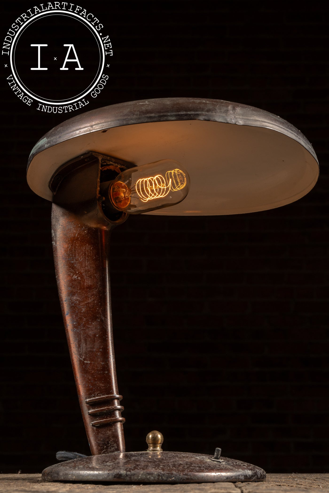 c. 1930 Faries Eye-Saver Cobra Table Lamp