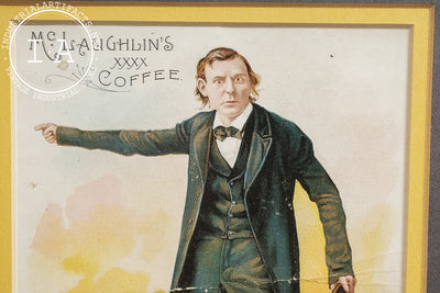 Late 19th Century McLaughlin’s XXXX Coffee Advertising Trade Card in Frame