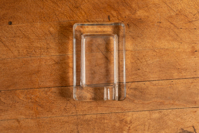 Vintage Clear Glass Modernist Ashtray