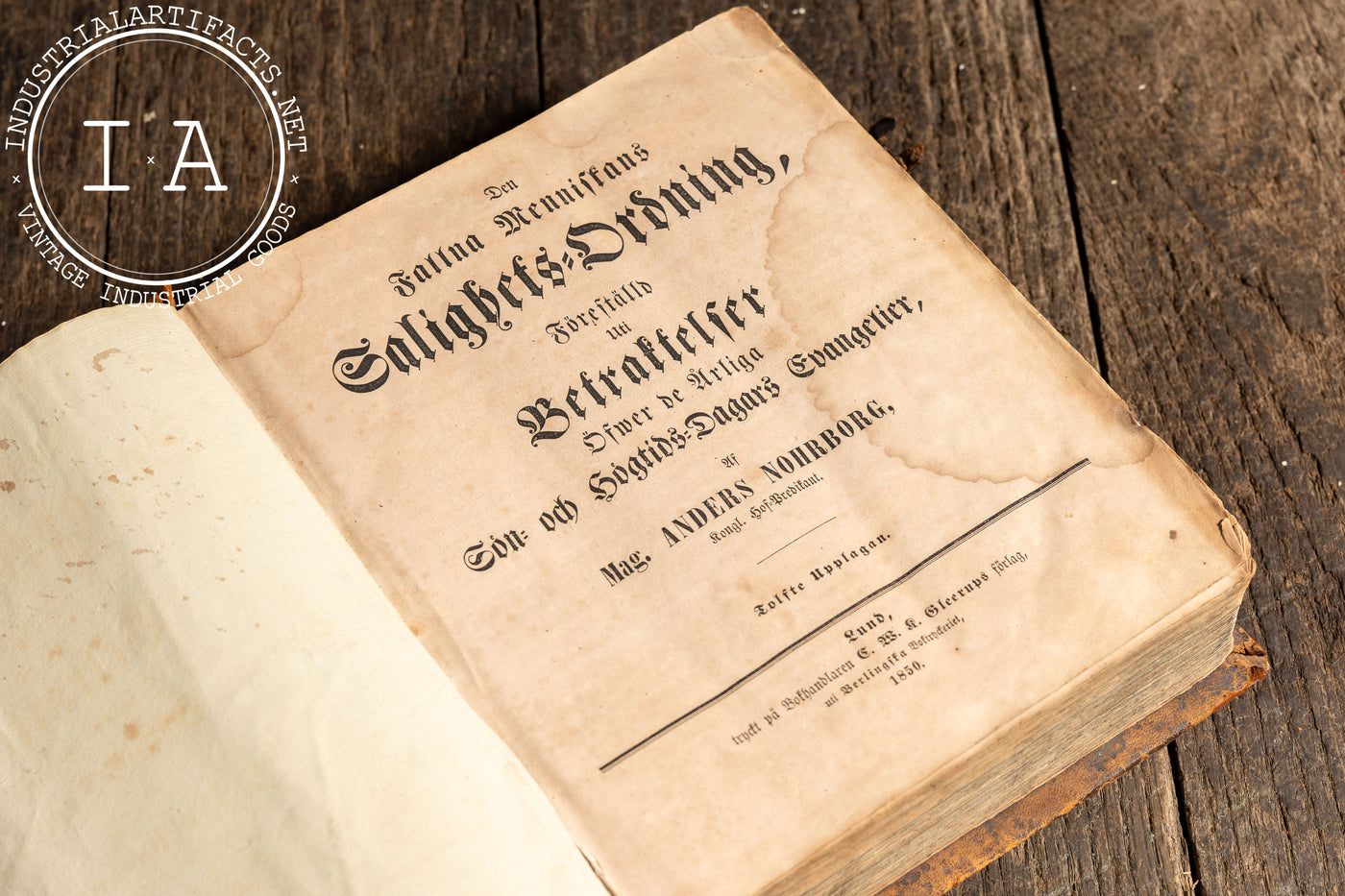 Mid-19th Century Swedish Devotional Bible by Anders Nohrborg
