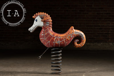 Vintage Seahorse Spring Rider Playground Toy by Mexico Forge