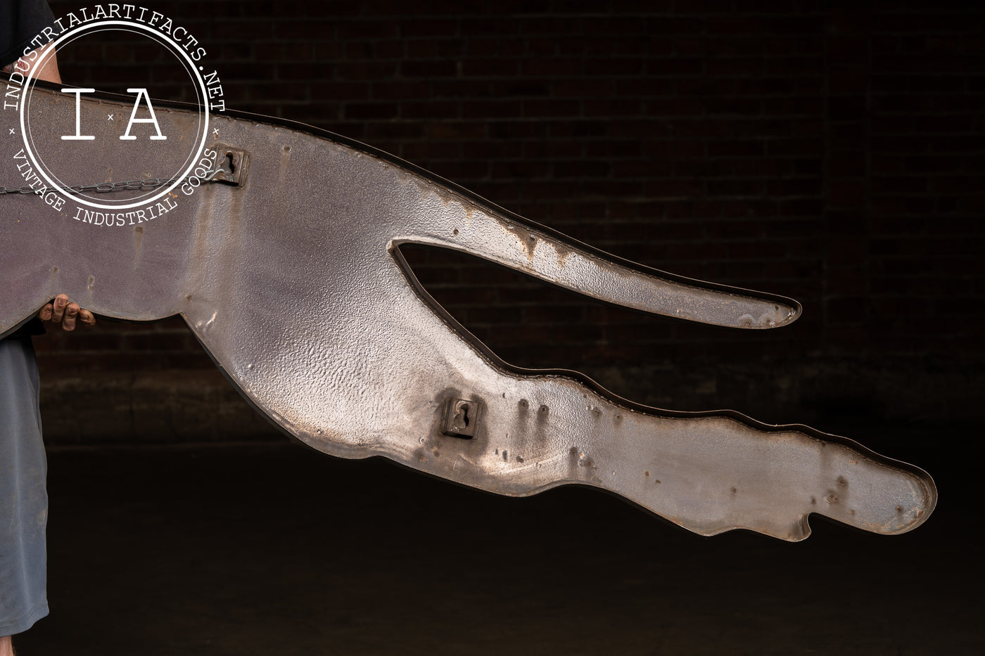 Large Porcelain Greyhound Bus Sign