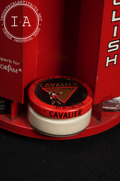 Vintage Revolving Boot Polish Display by Kiwi