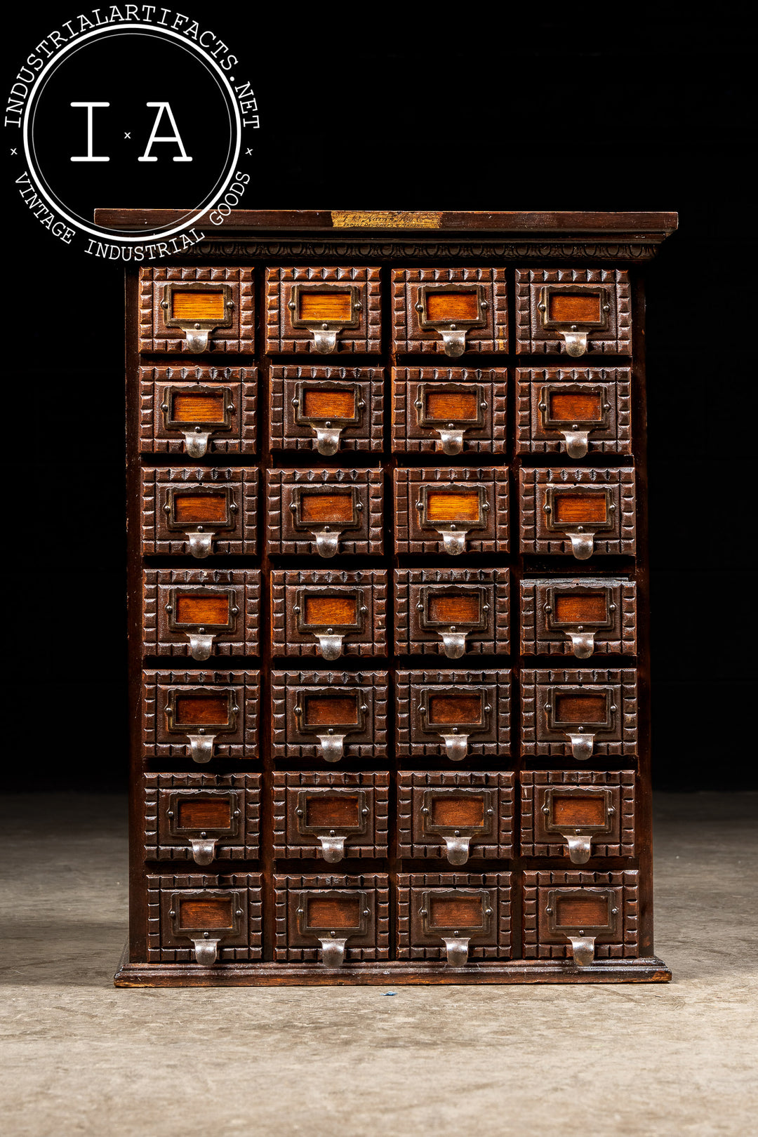 Late 19th Century Oak Tramp Art Screw Cabinet by J. D. Warren
