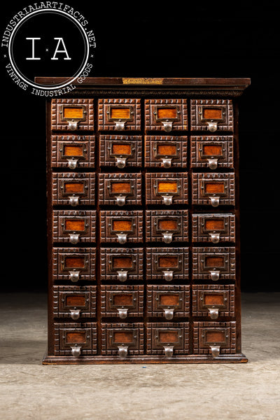 Late 19th Century Oak Tramp Art Screw Cabinet by J. D. Warren