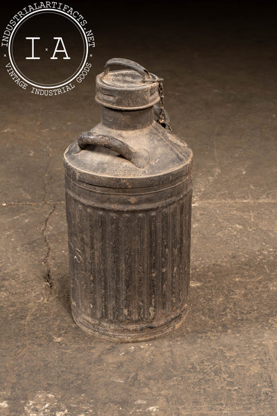 Vintage "Wadhams" 10-Gallon Steel Oil Can by Ellisco