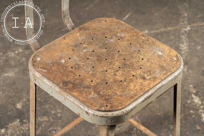 Vintage Industrial Steel Shop Stool