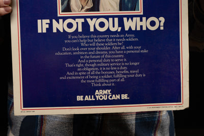 c. 1980s Army Enlistment Cardstock Poster